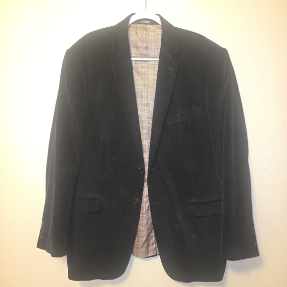 Saddlebred Men's Black Corduroy Blazer